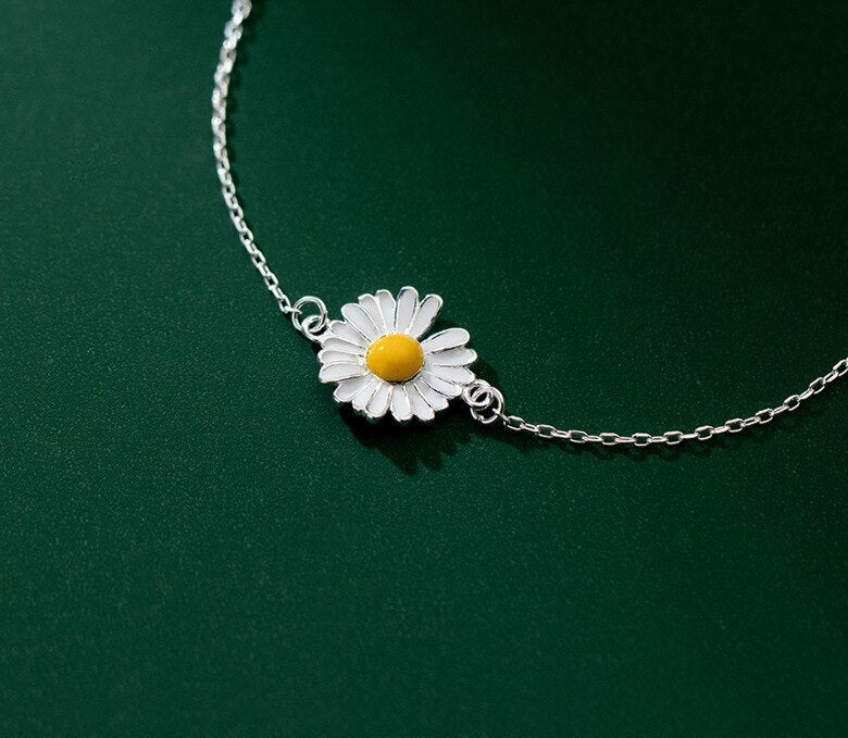 Sterling Silver Daisy Bracelet