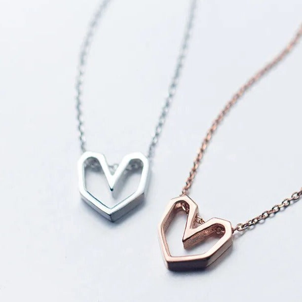 Sterling Silver Heart Pendant Necklace