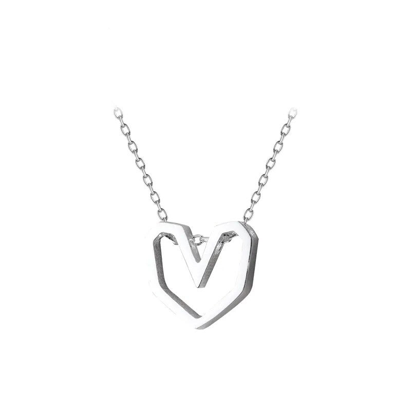Sterling Silver Heart Pendant Necklace