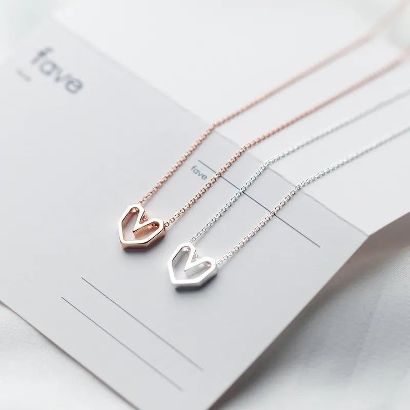 Sterling Silver Heart Pendant Necklace