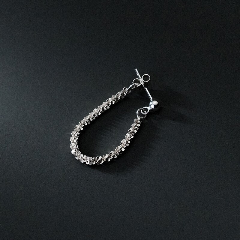 Sterling Silver Chain Stud Earrings