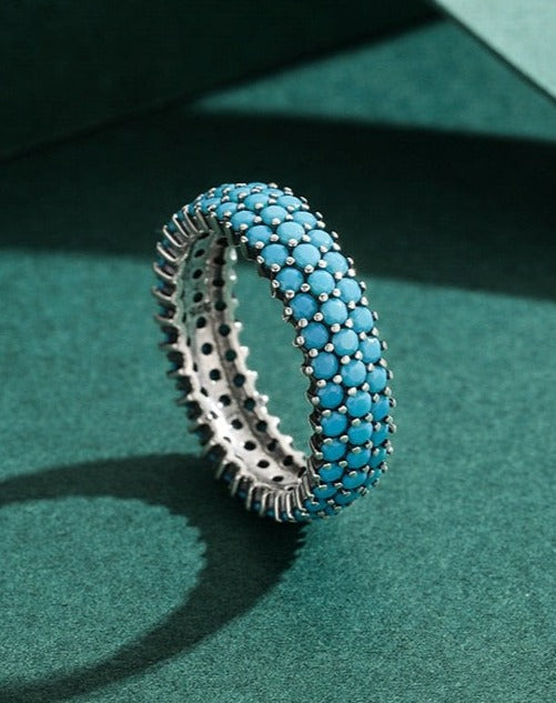 Sterling Silver Luxury Turquoise Stone Ring
