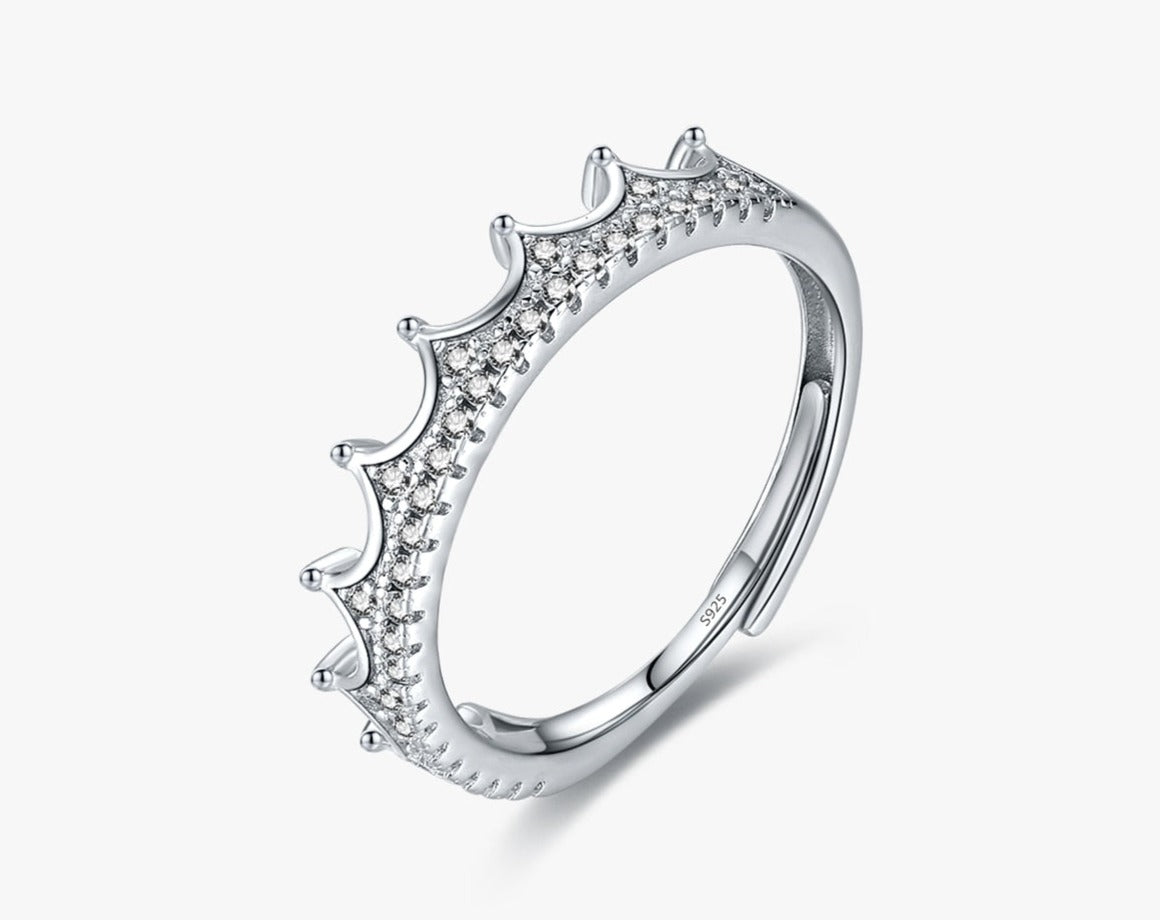 Sterling Silver Royal Tiara Ring