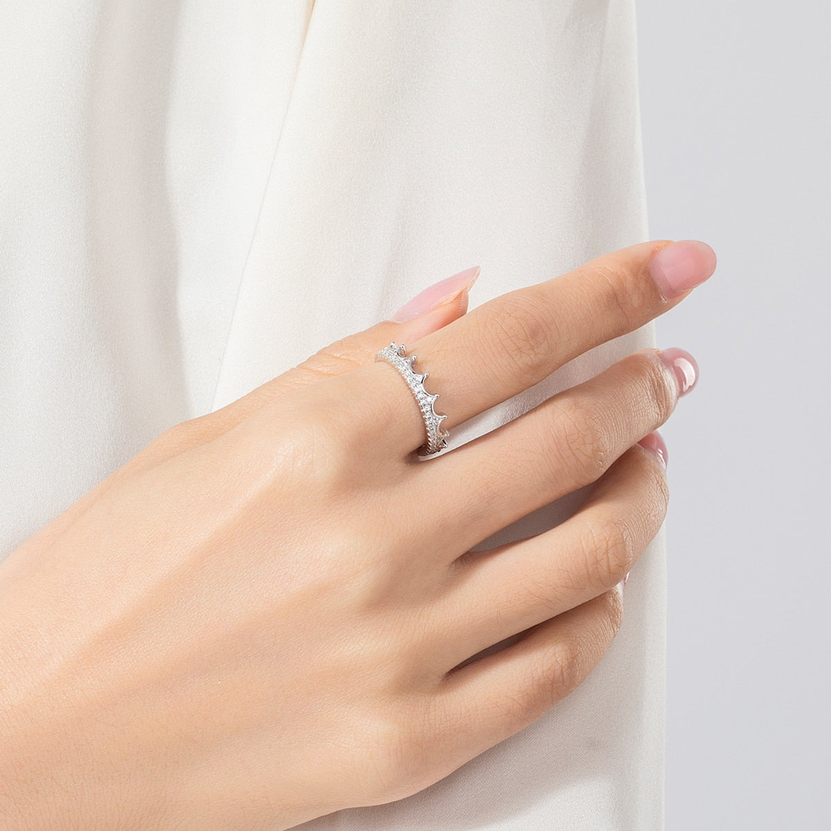 Sterling Silver Royal Tiara Ring