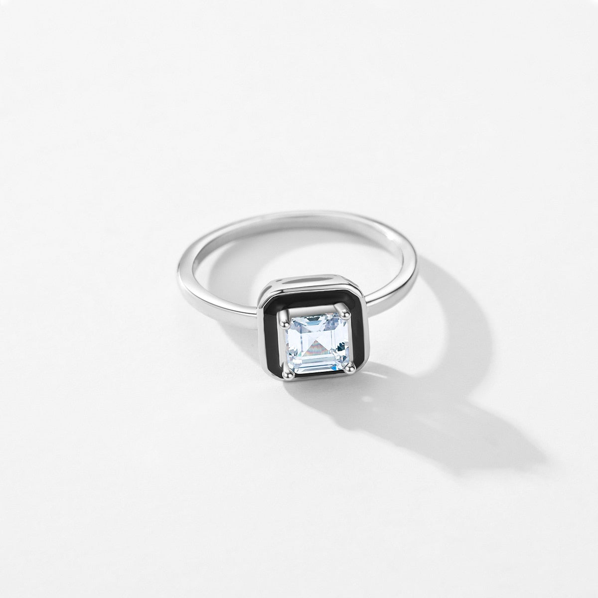 Sterling Silver Square Shaped Ring