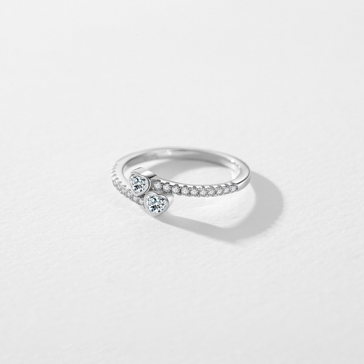 Sterling Silver Heart-to-Heart Ring