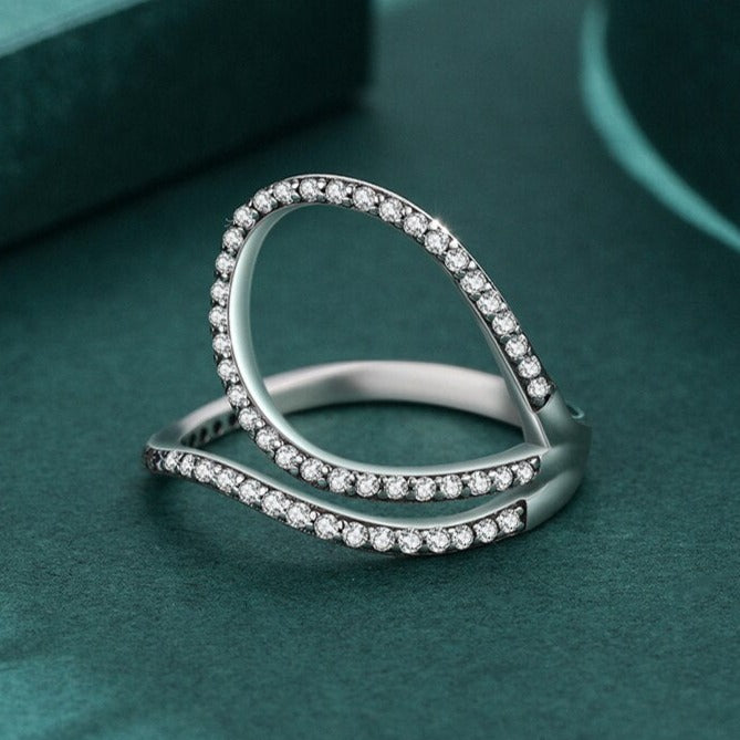 Sterling Silver Cubic Zirconia Dress Ring