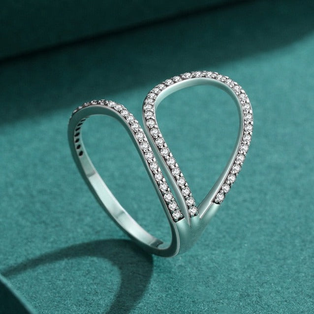 Sterling Silver Cubic Zirconia Dress Ring