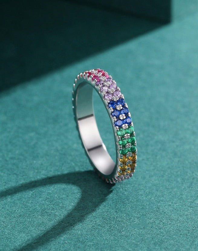 Sterling Silver Rainbow Ring