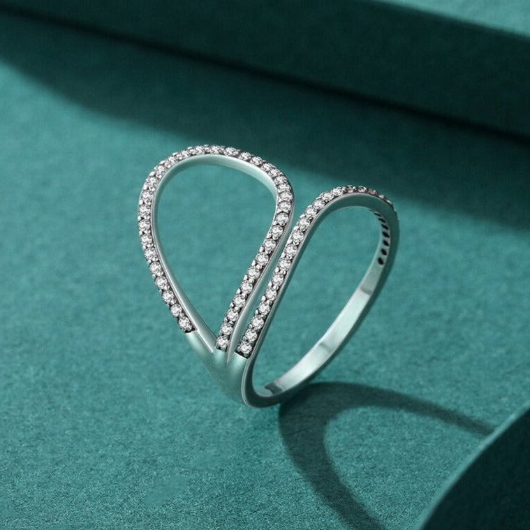 Sterling Silver Cubic Zirconia Dress Ring
