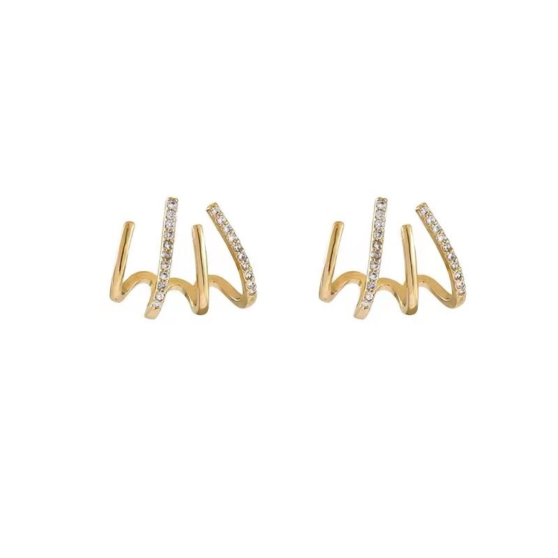 White Zirconia Stud Earrings