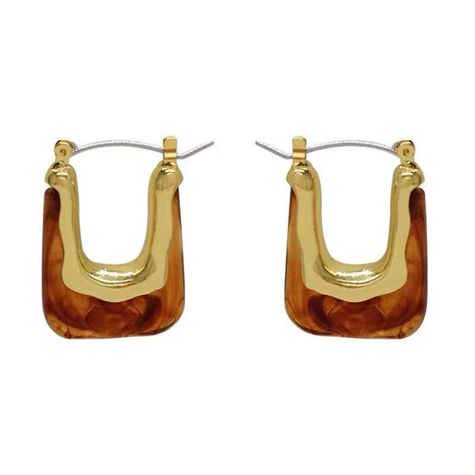 U-Shaped Drop Earrings