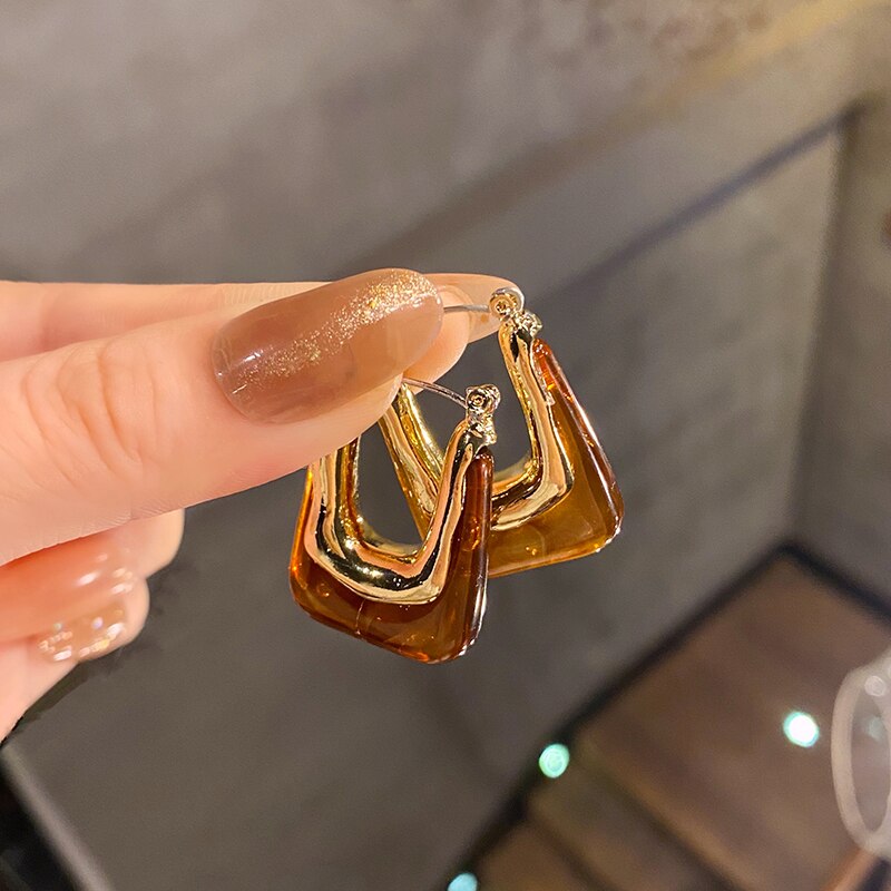 U-Shaped Drop Earrings