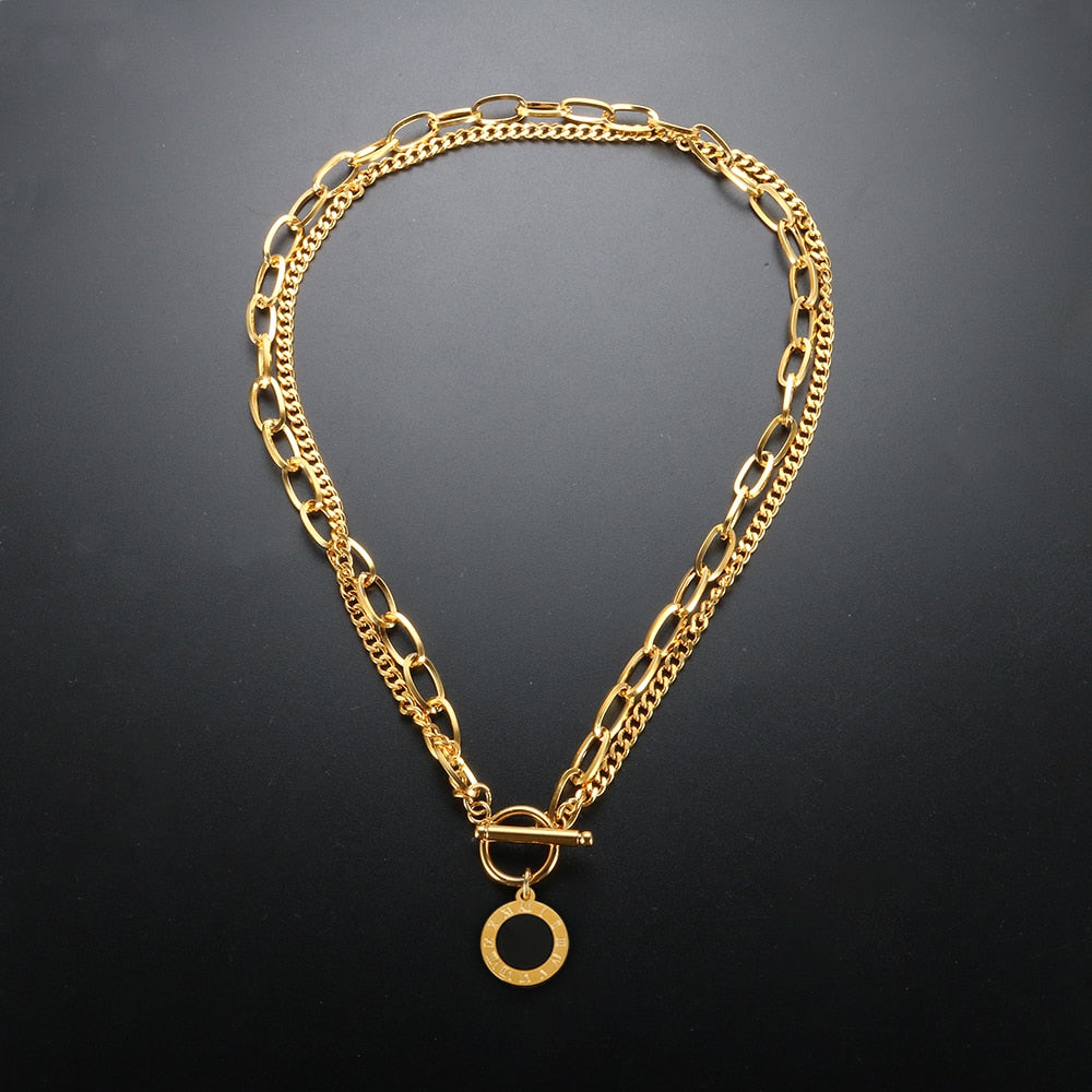 Vintage Multilayer Gold Necklace