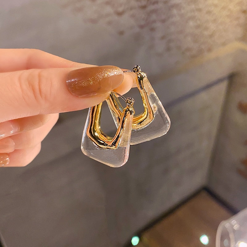 U-Shaped Drop Earrings