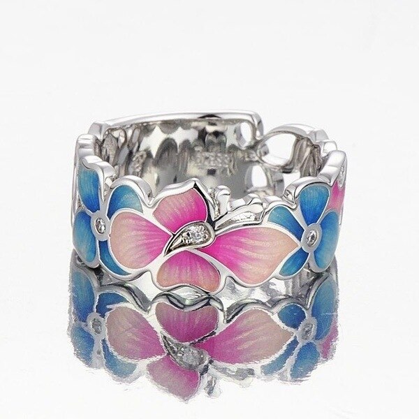 Sterling Silver Butterfly Band Ring