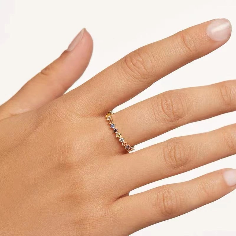 Sterling Silver Fine Crystal Rings