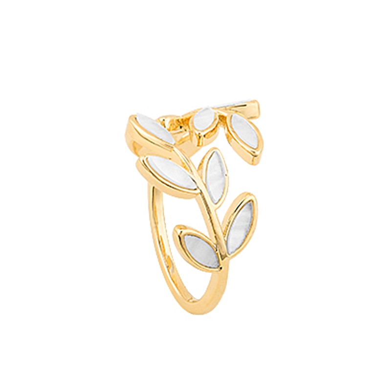 Opal Leaf Ring