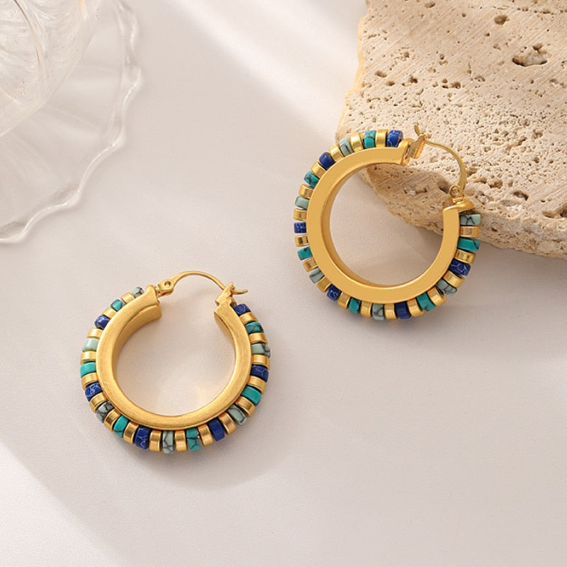 Green Stones Earrings