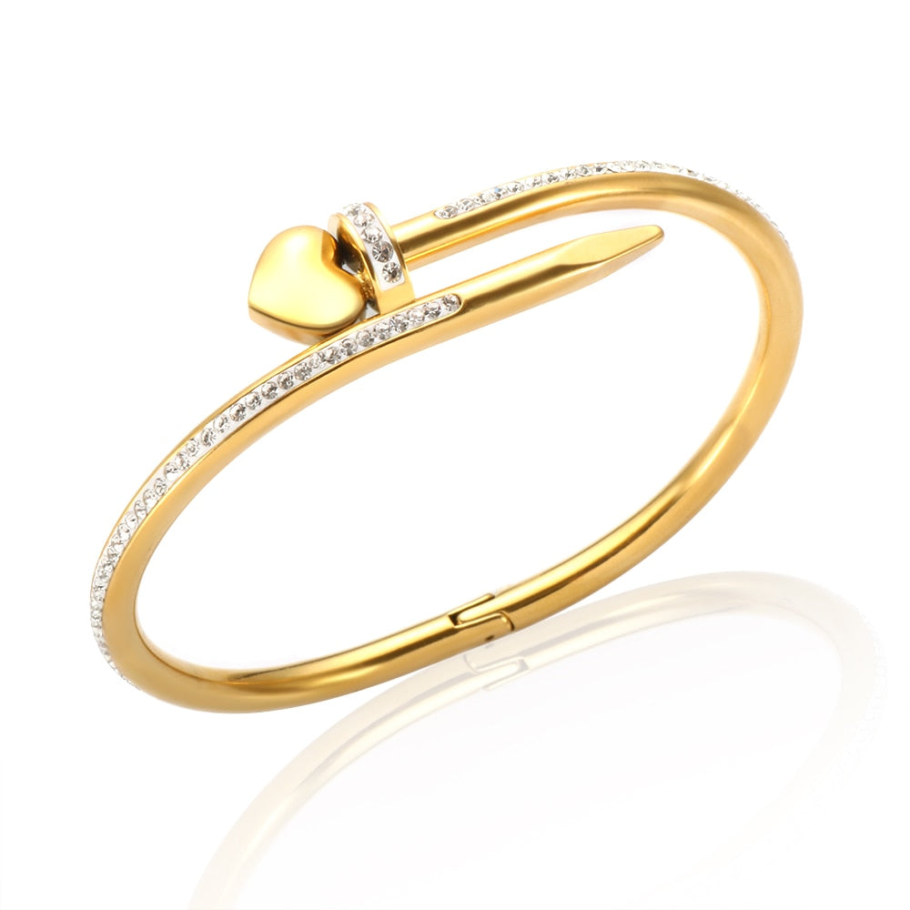 Love Heart Crystal Bangle
