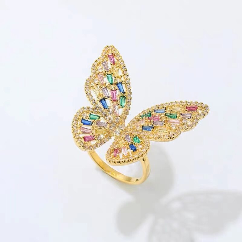 Zirconia Butterfly Ring