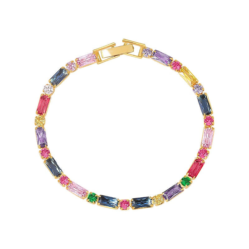 Multi-color Zirconia Crystal Bracelet