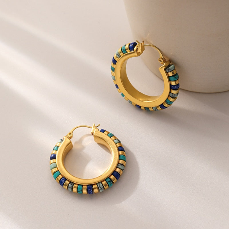 Green Stones Earrings