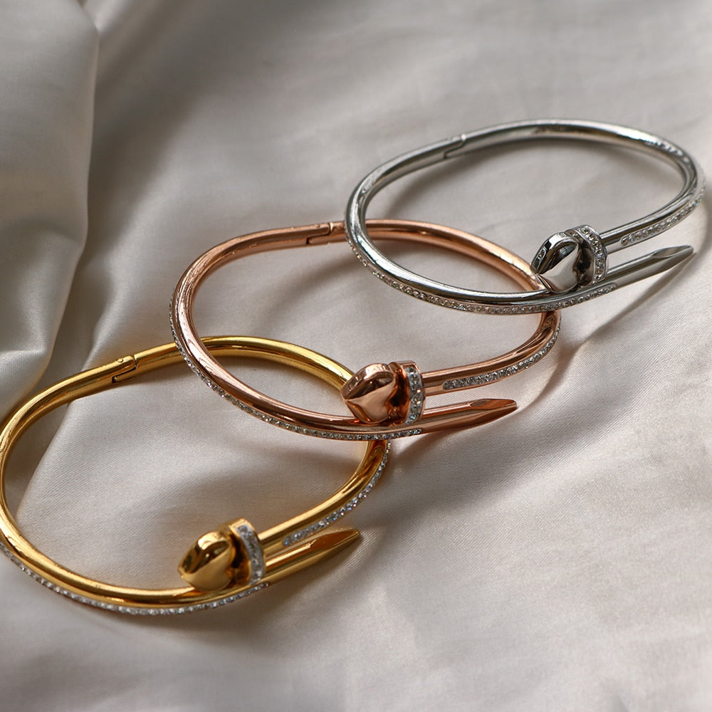 Love Heart Crystal Bangle