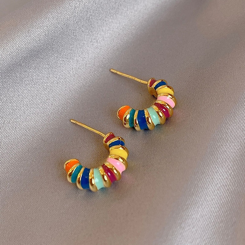 Retro Hoop Earrings