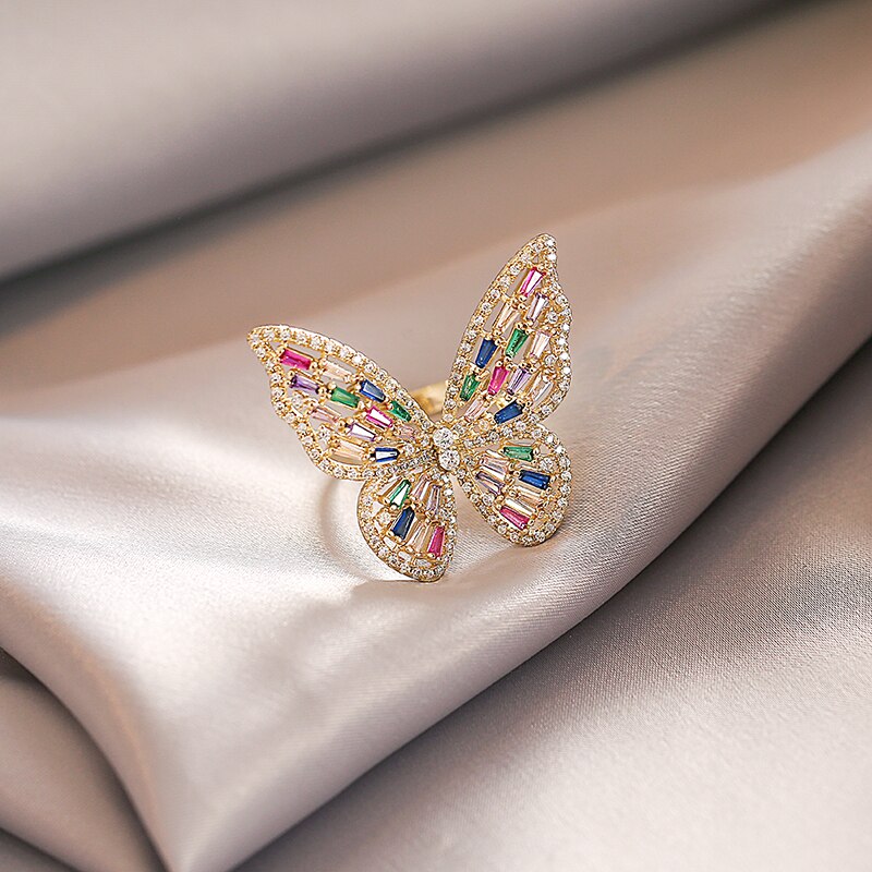 Zirconia Butterfly Ring