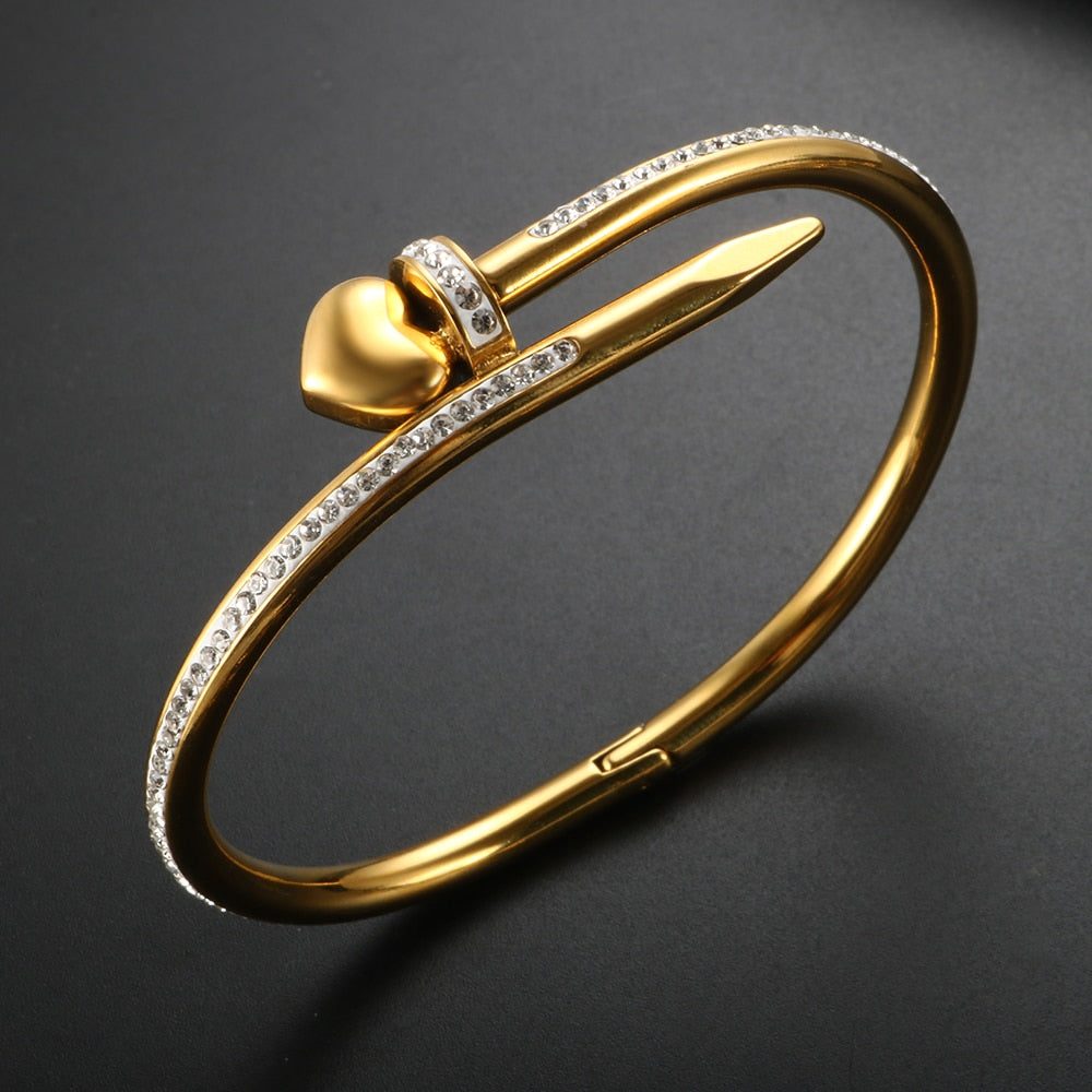Love Heart Crystal Bangle