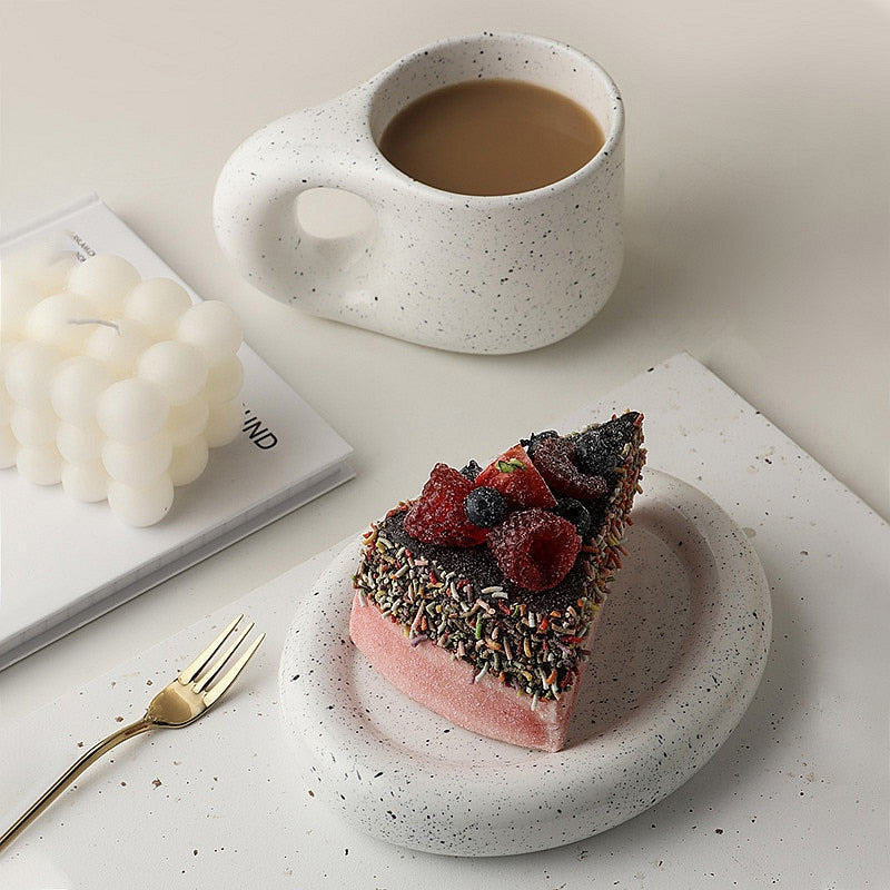 Jumbo Ceramic Mug and Dish set