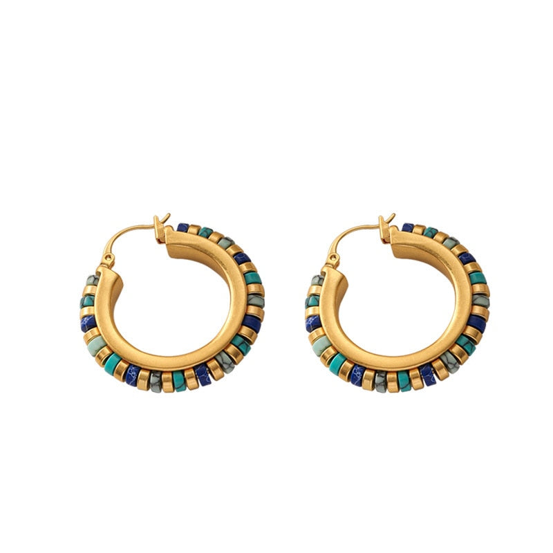Green Stones Earrings